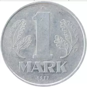Монета марка ГДР 1977 года Алюминий А