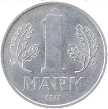 Монета марка ГДР 1977 года Алюминий А
