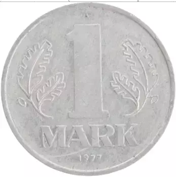 Монета марка ГДР 1977 года Алюминий А