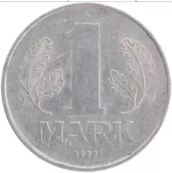Монета марка ГДР 1977 года Алюминий А