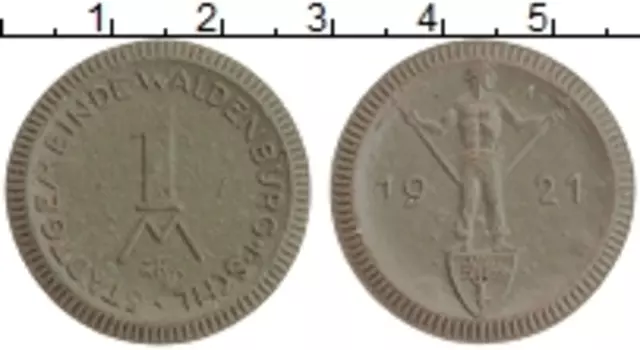 Монета марка Германия : Нотгельды 1921 года Фарфор Вальденбург