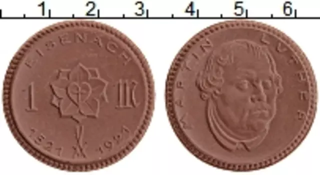 Монета марка Саксонии 1921 года Керамика Айзенах