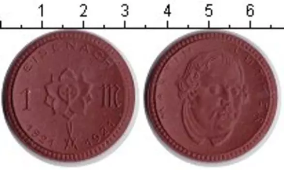 Монета марка Саксонии 1921 года Керамика Эйзенах