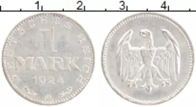 Монета марка Веймарской республики 1924 года Серебро А