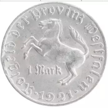Монета марка Вестфалии 1921 года Алюминий Министр фон Штейн