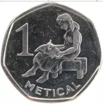 Монета метикаль Мозамбика 2006 года Медно-никель