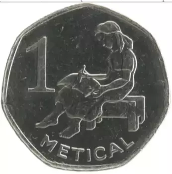 Монета метикаль Мозамбика 2006 года Железо