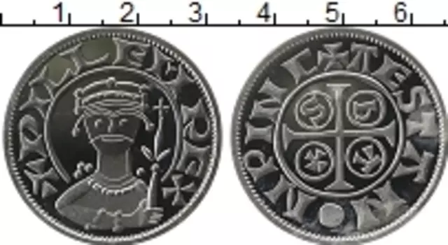 Монета Монетовидный жетон Англии Серебро Король