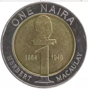 Монета найра Нигерии 2006 года Биметалл