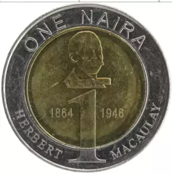 Монета найра Нигерии 2006 года Биметалл Герберт МакКалуэй