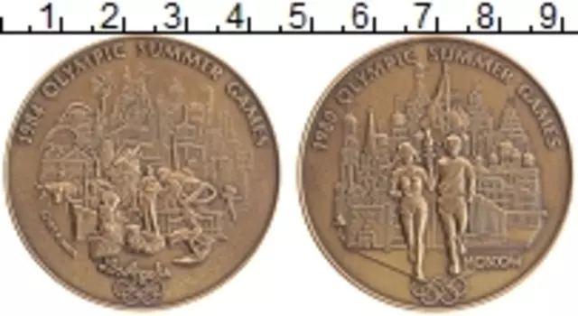 Монета настольная медаль Америки 1977 года Бронза XXIII Летние Олимпийские игры в Лос-Анджелесе 1984