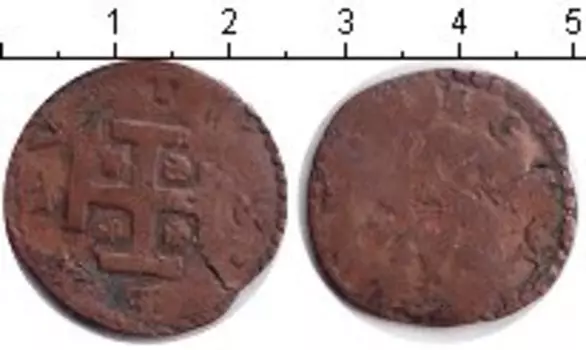 Монета Номинал ? Италии Медь 17 век