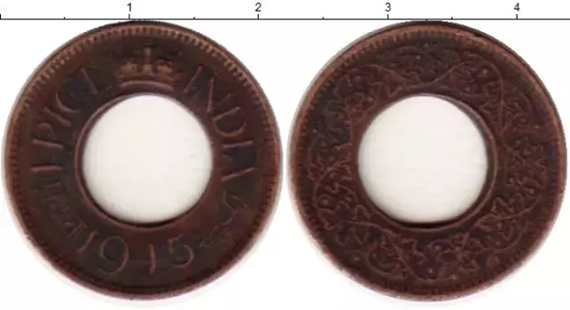 Монета пайс Индии 1945 года Бронза Георг V