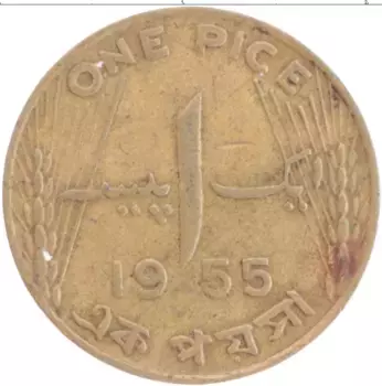 Монета пайс Пакистана 1955 года Бронза