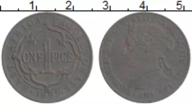 Монета пайс Восточной Африки 1899 года Бронза Виктория