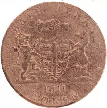 Монета пенни Англии 1811 года Медь Токен