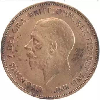 Монета пенни Англии 1935 года Бронза Георг V