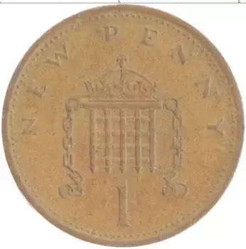 Монета пенни Англии 1971 года Бронза Елизавета II