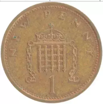 Монета пенни Англии 1973 года Бронза Елизавета II