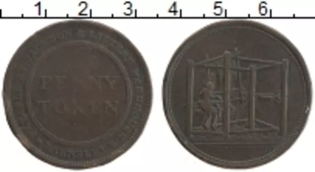 Монета пенни Англии Медь Токен