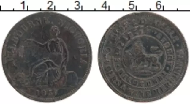 Монета пенни Австралии 1857 года Медь Токен