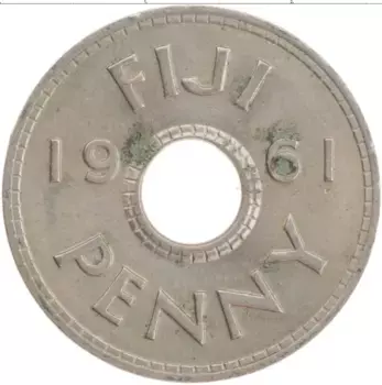 Монета пенни Фиджи 1961 года Медно-никель Елизавета II