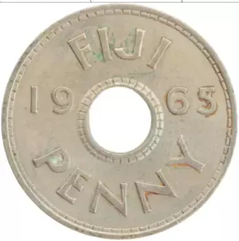 Монета пенни Фиджи 1965 года Медно-никель