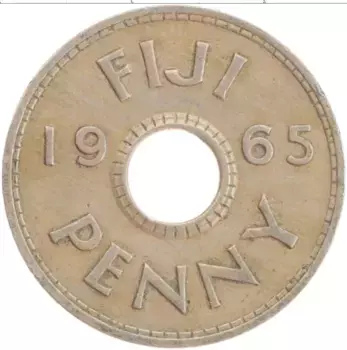 Монета пенни Фиджи 1965 года Медно-никель