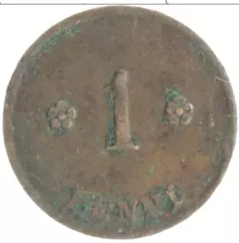 Монета пенни Финляндии 1921 года Медь