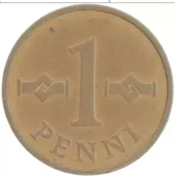 Монета пенни Финляндии 1963 года