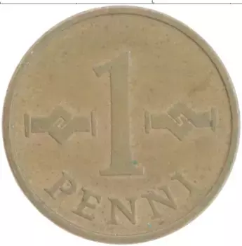 Монета пенни Финляндии 1963 года Бронза