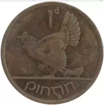 Монета пенни Ирландии 1931 года Бронза