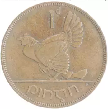 Монета пенни Ирландии 1931 года Бронза