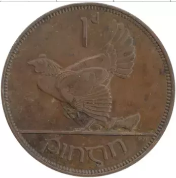 Монета пенни Ирландии 1935 года Бронза