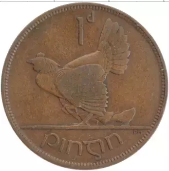 Монета пенни Ирландии 1935 года Бронза