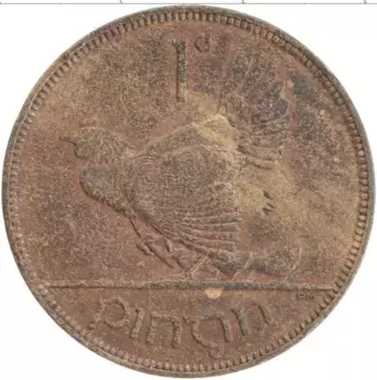 Монета пенни Ирландии 1937 года Бронза