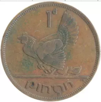 Монета пенни Ирландии 1942 года Бронза