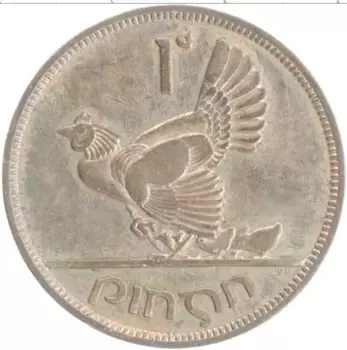 Монета пенни Ирландии 1942 года Бронза