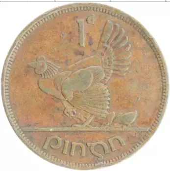 Монета пенни Ирландии 1942 года Бронза