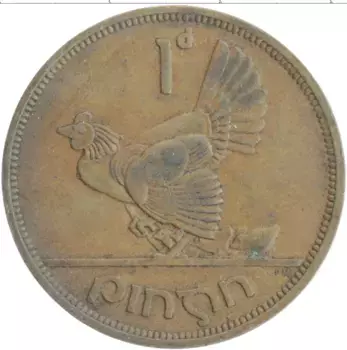 Монета пенни Ирландии 1942 года Бронза
