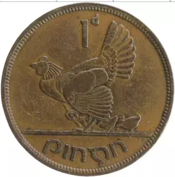 Монета пенни Ирландии 1942 года Бронза