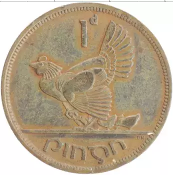 Монета пенни Ирландии 1943 года Бронза