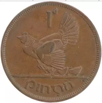 Монета пенни Ирландии 1948 года Бронза