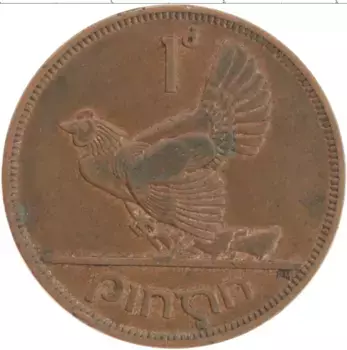 Монета пенни Ирландии 1950 года Бронза