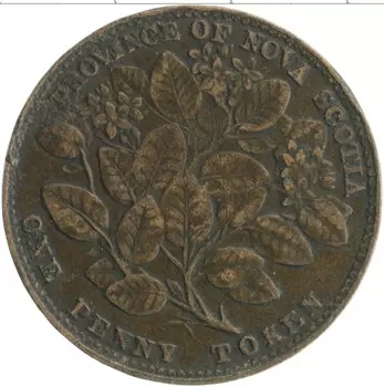 Монета пенни Новой Скотии 1856 года Медь Токен