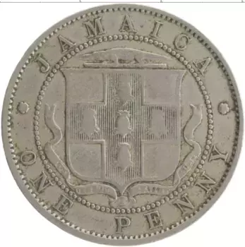 Монета пенни Ямайки 1920 года Медно-никель Георг V