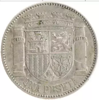 Монета песета Испании 1933 года Серебро