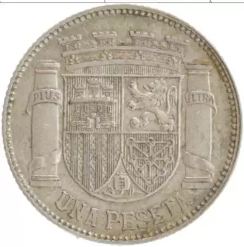 Монета песета Испании 1933 года Серебро