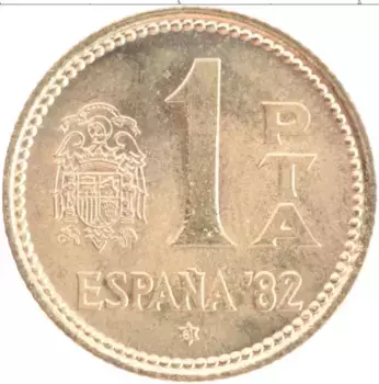 Монета песета Испании 1980 года Латунь Чемпионат Мира по футболу