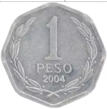 Монета песо Чили 2004 года Алюминий Бернардо О’Хиггинс